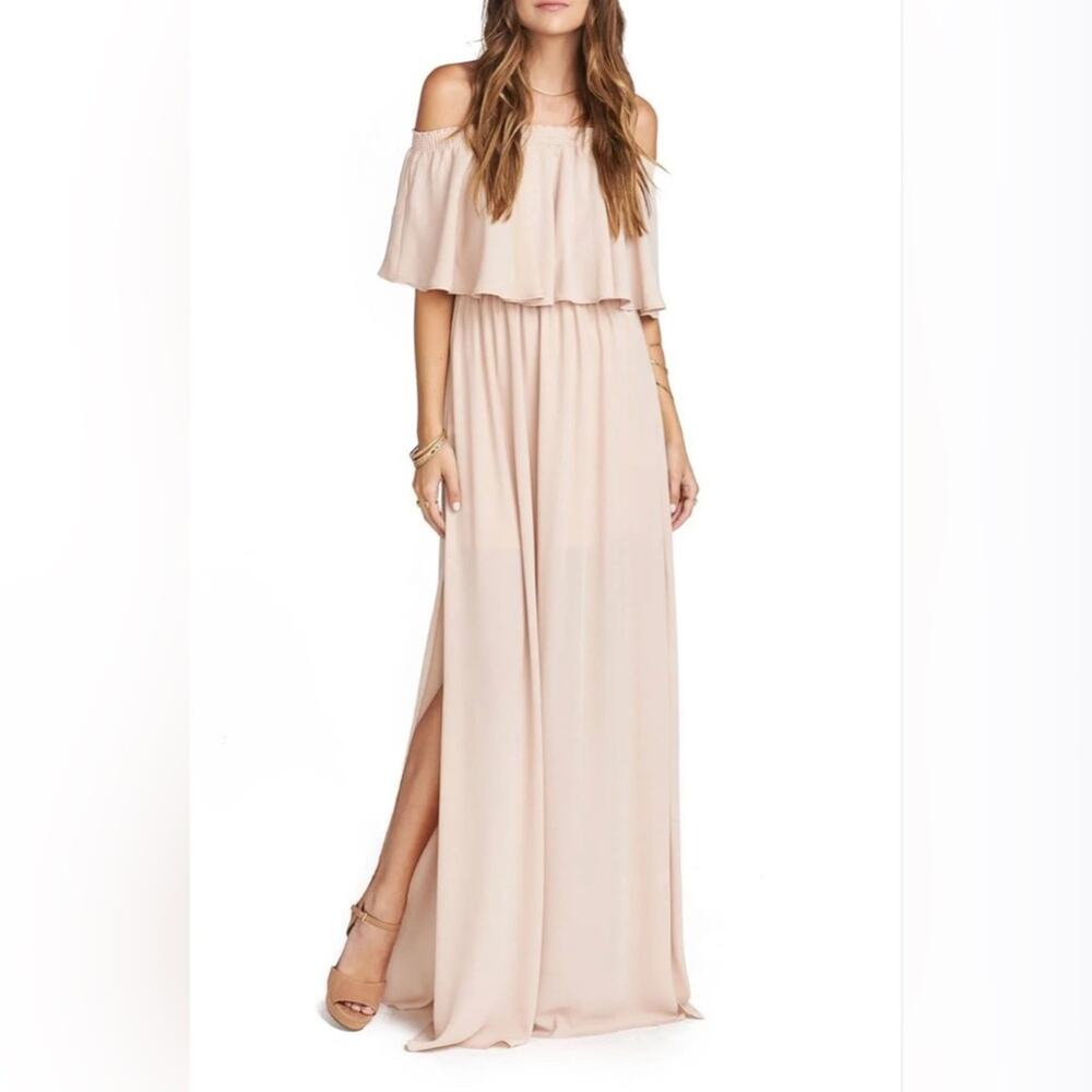 Show me your mumu hacienda off the shoulder maxi dress size s